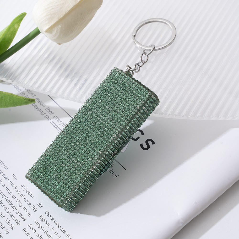 Wholesale Diamond Small Medicine Box Aluminum Alloy Storage Box Keychain